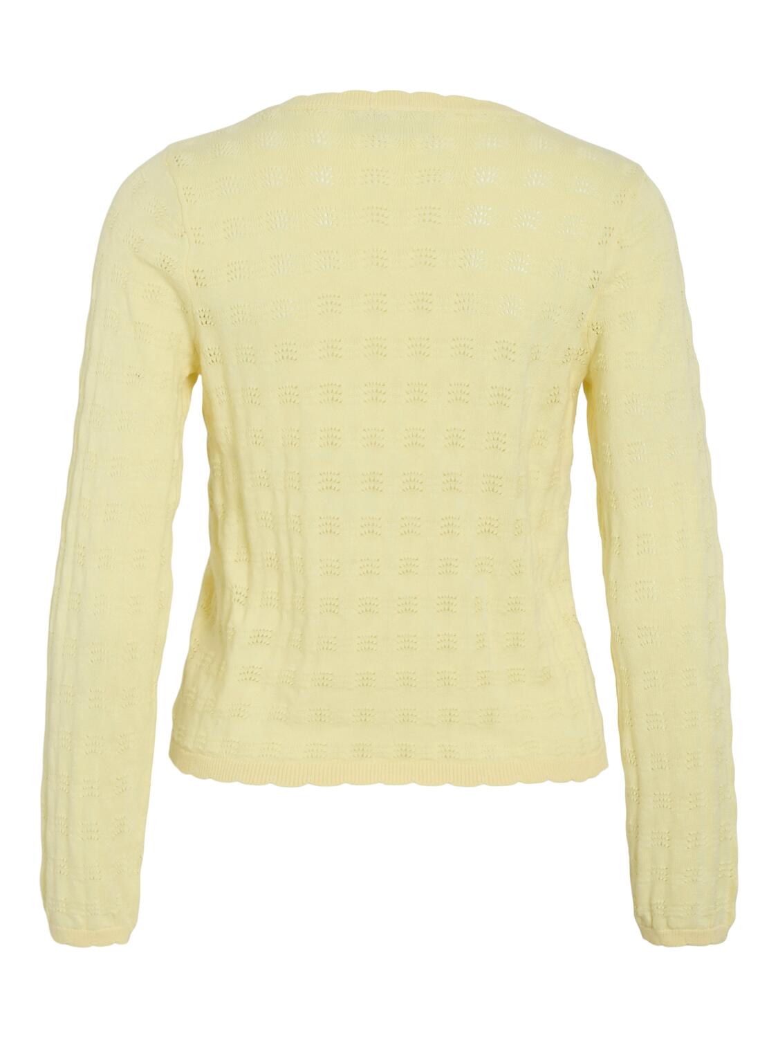 Viambelle Pointelle striktrøje - Pastel Yellow